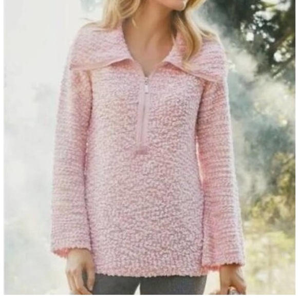 Soft Surroundings Pink Quarter Zip size XS - Picture 1 of 4